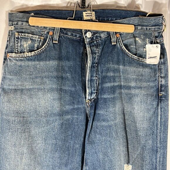 CITIZENS OF HUMANITY LYDIA WIDE LEG SHIMMY HIGH RISE CROPPED JEANS NWT SIZE 30 - Picture 6 of 9